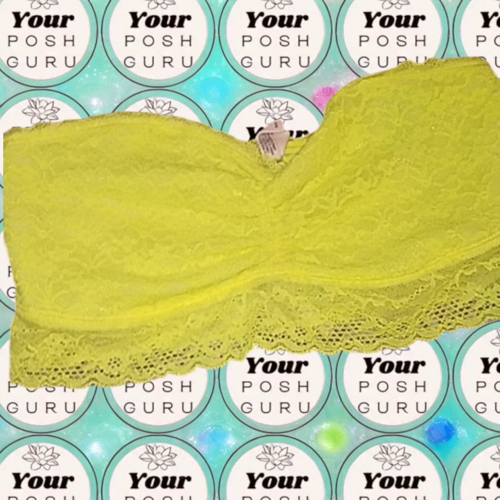 🆓💛 AERIE 💛 Neon sunshine yellow lace strapless 💕 🆓FREE W/$30 BUNDLE❣